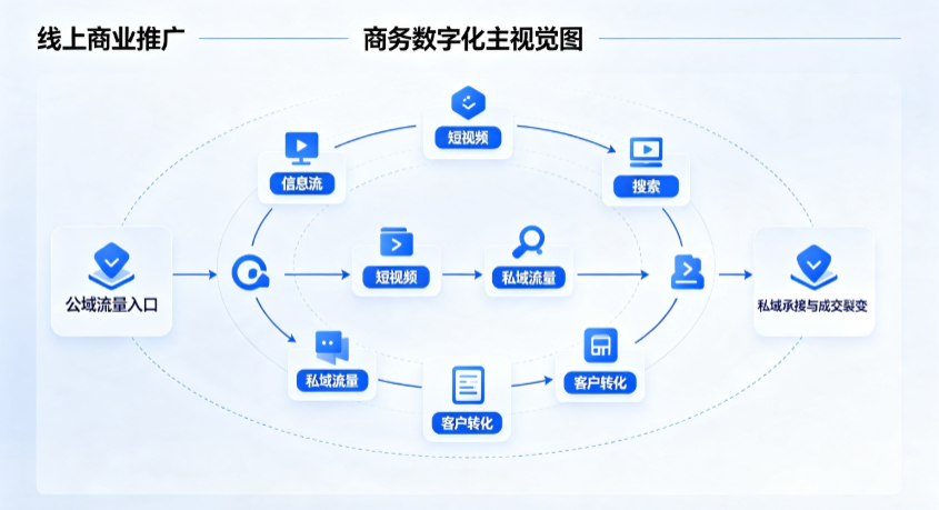 海城市线上商业推广怎么做？全域流量闭环搭建与低成本转化实战指南